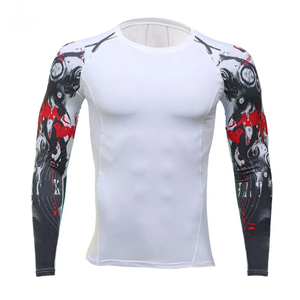 Latest Design Overall Printed Compression Shirts Adult Size Anti Wicking Solid Color Full Sleeve Athletic Top - Product Image 3