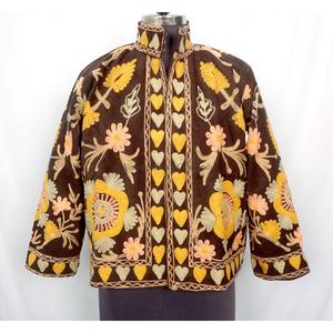 Chaqueta Cotrise Elegante Bordada al por Mayor, Abrigo Regular de Otoño/Invierno con Patrones Tradicionales, Forro de Algodón Transpirable, a la Moda - Product Image 1