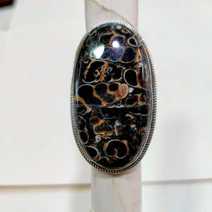 Joyería de Plata de Ley 925, anillo rectangular, anillo de cabujón, anillo de mujer, regalo para ella - Product Image 5