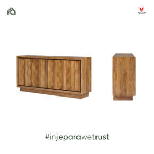 Buffet de luxe en acajou massif, credenza sur mesure pour projets hôteliers, villas et complexes hôteliers, Jepara OEM ODM - Product Image 3