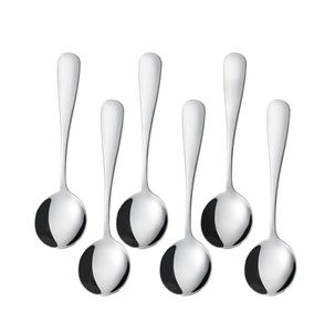 Cuchara de Postre de Acero Inoxidable en Oferta, Cuchara de Mesa de Acero Inoxidable de Grado Alimenticio, Cubertería para Postre, Café y Ensalada - Product Image 6