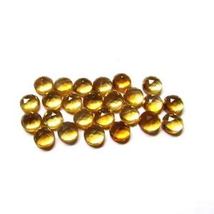 Pierres de citrine 100% naturelles de qualité AAA lisses polies et rondes coupées en rose au prix d'usine de fournisseur de pierres précieuses en gros acheter en ligne - Product Image 1