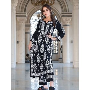 FORMAL WEAR EMBROIDERY WORK TOP BOTTOM with DUPATTA BLACK - Product Image 1