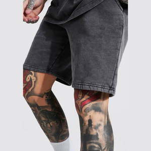 100% Cotton Loose Fit Retro Summer Casual Soft Comfortable Sleeveless Acid Washed Men's Sweat Tank Top and Sweat Short <b>Set</b> - Product Image 5