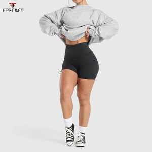 Custom Women's Breathable Streetwear Embroidered Crewneck Sweatshirts Loose Fit Long Sleeve Pullover - Product Image 4