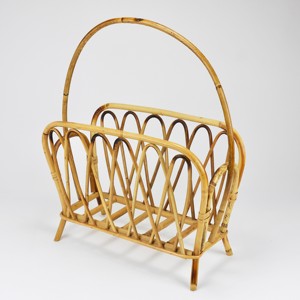 Support à journaux en rotin, porte-revues de haute qualité, étagère multi-rangement, accessoires de bureau et de maison - Product Image 1