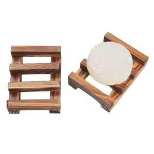 Natural Bamboo Soap Dish Slotted Wood Sponge Holder Bathroom Hardware Washroom Sink Tray Skies Trader - Product Image 2
