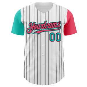 Camiseta de Béisbol Personalizada, Transpirable, con Estampado de Equipo, Proveedor OEM, Verano, Unisex, 100% Poliéster, Manga Corta - Product Image 2