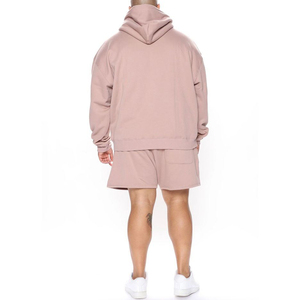 Ensemble de sweat-shirts à capuche pour homme, couleur unie, en molleton français, décontracté, pour l'été, rose - Product Image 2
