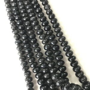 ลูกปัดรูไทล์สีดำธรรมชาติ 100% รับรองโดย IGI เกรด AAA ขนาด 6 มม.-14 มม. หินไฟสีดำ vivaaz Gems จาไปร ราชสถาน - Product Image 5