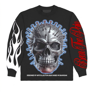 Camiseta de algodón 100% para hombre, estilo casual, cuello redondo, corte holgado, estampado gráfico de bulldog, estilo streetwear. - Product Image 2