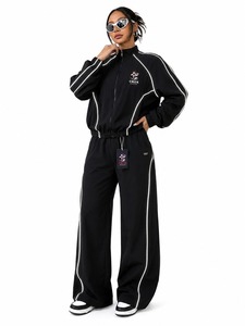 Conjunto Deportivo para Mujer, Chaqueta Cortavientos con Cierre Completo y Pantalones Jogger, Ropa Deportiva Ligera para Entrenamiento - Product Image 6