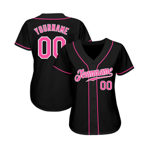 Camiseta de Béisbol Azul Marino para Mujer, Personalizada, Cuello en V, Manga Corta, Ajustada, Transpirable, de Poliéster, con Nombre de Equipo Personalizado - Product Image 6
