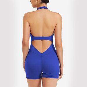 Mono de yoga de manga larga para mujer con dobladillo asimétrico, de nailon y elastano, de una pieza, con corte frontal y trasero asimétrico. - Product Image 4