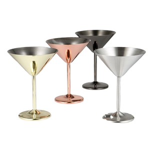 Verre à champagne personnalisé en acier inoxydable 304 de 240 ml, coupe à martini de luxe, gobelet à vin pour cuisine, bar, fête, mariage - Product Image 1