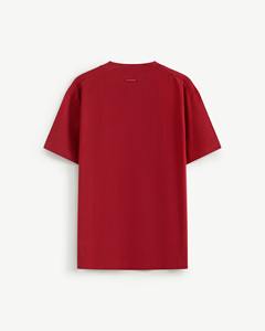 T-shirt uni pour homme à manches courtes, col rond, en coton 100% écologique, 180g, anti-plis, respirant, coupe classique, tricoté, effet rafraîchissant - Product Image 2