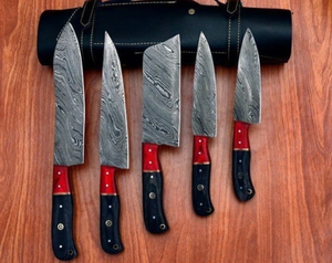 Wholesale LEGACY BLADES Damascus Steel <b>Kitchen</b> <b>Knife</b> Set 5-Piece Wooden Handle <b>Sharp</b> Ambidextrous Handmade OEM ODM Factory - Product Image 4