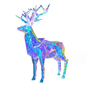 新着クリエイティブ人工LED発光プラスチッククリスマス鹿像カスタマイズ可能なサイズ家の装飾パーティーイベント