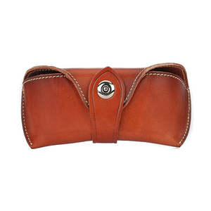 Estuche para Gafas al por Mayor, Nuevo Diseño, Moda, Cuero Genuino Puro, Logotipo Personalizado, Estuche para Gafas de Sol en Varios Colores - Product Image 1