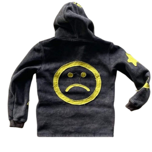 เสื้อฮู้ดซิปหน้าผ้าฝ้าย 100% แขนยาว ลายการ์ตูนพิมพ์ดิจิทัล แต่งดีเทลขาดๆ พร้อมซับใน สำหรับฤดูใบไม้ผลิ - Product Image 6