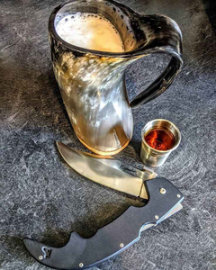 Hand Made Buffalo Ox Horn for Wine <b>Beer</b> Antique Look Drinkware Horn Mug Available at Wholesale Price From India - Product Image 5