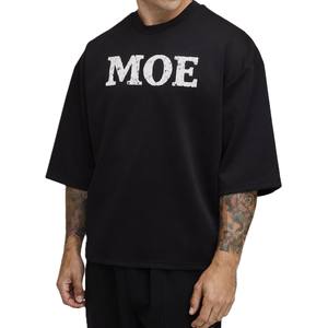 Camiseta Oversize 100% Algodón para Hombre con Estampado de Logotipo Personalizado Frontal, Manga Larga, Hombro Caído, Estilo Casual, Liso, Suministro al por Mayor - Product Image 1