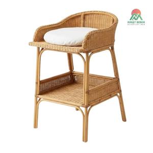 Cuna de ratán Nhat Minh con cambiador para bebés de 0 a 3 años, estilo rústico, cama para niños - Product Image 2