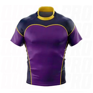 Men's Lightweight Breathable Quick Dry Rugby Jersey Athletic Sports Training <b>Shirt</b> Performance Activewear for Practice Match Day - Product Image 3