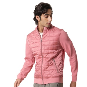 2023 nueva chaqueta acolchada básica para hombre, lona de calidad, cuello alto fino, informal, moda de otoño, estilo callejero, cierre de cremallera, venta al por mayor - Product Image 1