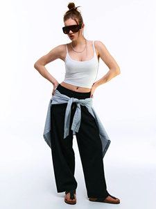 เสื้อกล้ามคอกว้างผู้หญิง ผ้าฝ้ายผสมสแปนเด็กซ์ ทรงเข้ารูป สไตล์ครอป แคมิโซล สตรีทแวร์ Y2K เสื้อผ้าลำลอง สกรีนโลโก้ได้ ใส่สบายสำหรับฤดูร้อน - Product Image 2