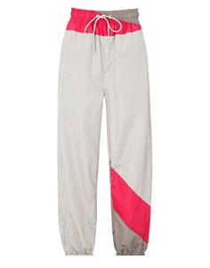 Ensemble de survêtement en nylon froissé patchwork personnalisé, grande taille, color block, streetwear, veste courte et pantalon de jogging, 2 pièces pour femmes - Product Image 4