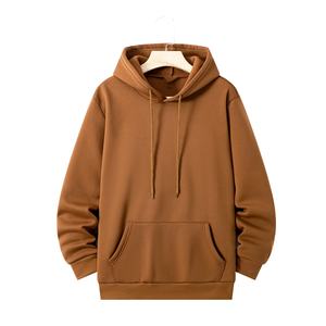 Sweat-shirts à capuche pour hommes, automne-hiver, pull-over décontracté, couleur unie, coupe classique, sweat-shirt de mode pour l'extérieur, 100% coton - Product Image 4