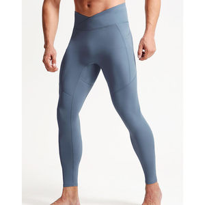 Leggings pour hommes sans couture, taille haute, en coton/fibre de bambou, élastiques, respirants, séchage rapide, prix très bas, haute qualité - Product Image 4