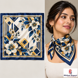 Fabricant de foulards carrés personnalisés de qualité supérieure, service d'étiquetage blanc, commandes en gros, faible MOQ, fournisseur textile OEM ODM - Product Image 1