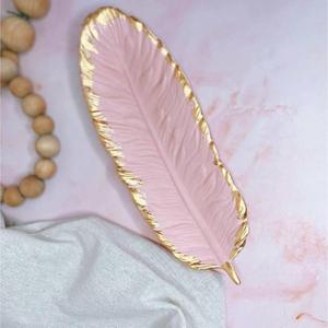 Green Enamel Leaf <b>Tray</b> For Parties Decorative <b>Trays</b> & Dish Food Grade Sustainable Dishwashr Safe <b>Large</b> Leaf Dish Event Supplies - Product Image 2