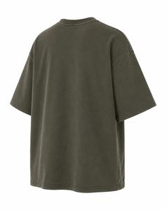 T-shirt en coton ample et décontracté pour homme, col rond, manches courtes, coupe ample, couleur unie, longueur normale, respirant - Product Image 3