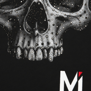 T-shirt imprimé surdimensionné pour homme avec strass, 100 % coton épais, streetwear, logo de marque personnalisé, Y2K, hip-hop, tee-shirt scintillant - Product Image 5