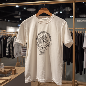 เสื้อยืดคอกลมผู้ชายผ้าโพลีเอสเตอร์ผสมฝ้ายแบบลำลองสั่งทำได้ - Product Image 4