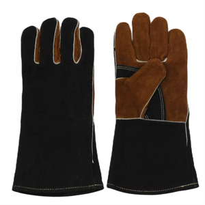 Top Quality Customized Heat Resistant Mitts Welder <b>Long</b> Sleeve Welding Leather Safety <b>Gloves</b> Leather <b>Gloves</b> From Pakistan - Product Image 1