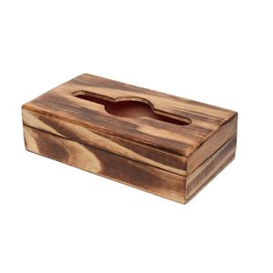 Boîte à mouchoirs en bois avec intérieur en velours, élégante et décorative, pour la maison ou le bureau - Product Image 1
