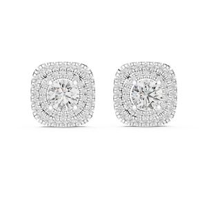 Boucles d'oreilles en diamant de laboratoire taille brillant rond de 3,89 carats, certifiées IGI, couleur E, en or 18 carats, bijoux synthétiques tendance pour femmes - Product Image 3