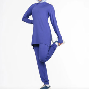 Nouveau style, meilleure qualité, pantalon large modeste, joggers, couleur unie, écologique, respirant, polyester/coton, coupe ample pour femmes - Product Image 5