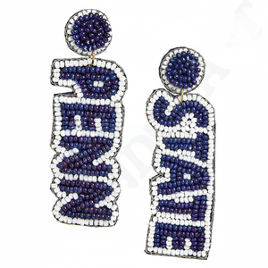 Boucles d'oreilles de baseball perlées artisanales bijoux sur le thème du sport pour les fans du jour du match accessoire parfait pour les hayons - Product Image 5