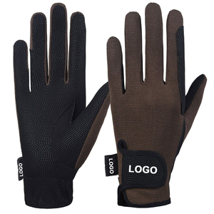 <b>Red</b> And Black Full Finger PU <b>Gloves</b> Non Slip Outdoor Winter Unisex Pull On Closure - Product Image 6