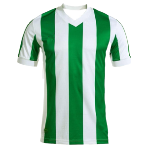 Maillot de football pour homme à rayures rouges et blanches, col en V, manches courtes, polyester respirant, coupe classique, vêtements pour toutes les saisons - Product Image 2