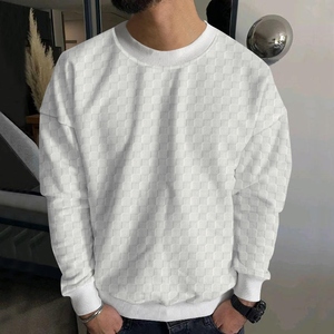 Pull en tricot à col en V pour homme, couleur unie, manches longues, vêtement décontracté d'hiver, 100% coton, anti-rides, respirant - Product Image 5