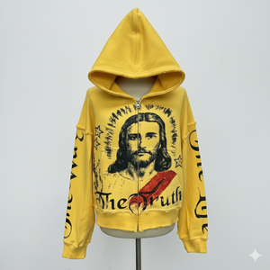 Sweat à capuche zippé pour homme, style professionnel, qualité supérieure, 100% coton, fabrication en usine, logo imprimé sur mesure, prix avantageux - Product Image 3