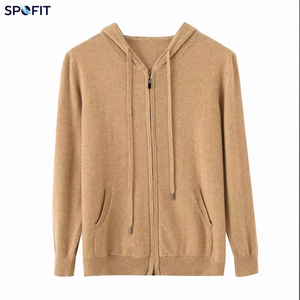 Cardigan zippé décontracté pour homme en cachemire 100% pur, tricot épais, avec manches tombantes, style mode et élégance pour l'hiver - Product Image 4