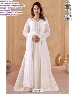<b>Emerald</b> Noor Anarkali Bandhani Embroidered Dupatta Quick Dry Traditional Floor-Length Women's Party <b>Dress</b> for Diwali - Product Image 3