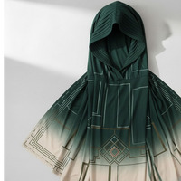 Hijab en crêpe de chiffon plissé de luxe, couleur unie, de haute qualité, personnalisé, respirant et modeste pour femme